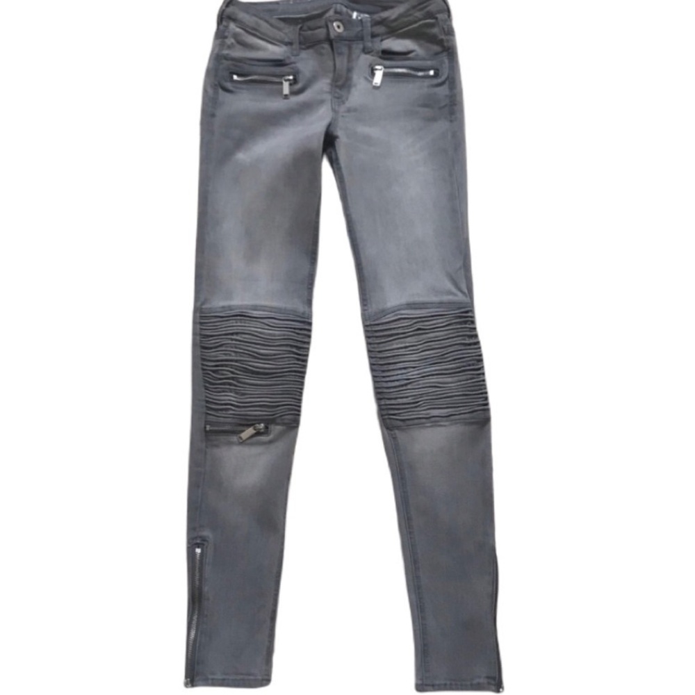 H&M Gray Moto Jeans Size 26 - Picture 2 of 8